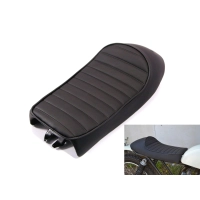 Selle noire café racer similicuir universelle 53 cm