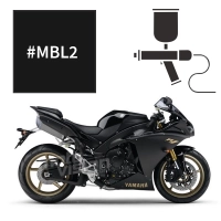 Peinture yamaha power black matt black metallic 2 r1 1999-2009 2012-2013