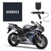 Peinture tricouche yamaha matt blue metallic 3 gun smoke r1 2005