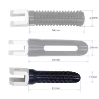 Paire de reposes pieds courts avec adaptateur d'angle