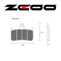 Plaquette de frein type "endurance" zcoo zrm-n001ex-c