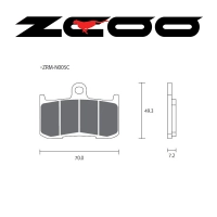 Plaquette de frein type "endurance" zcoo zrm-n005ex-c