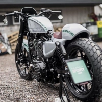 Couvercle de réservoir d'essence sportster 2,1 gallons "cafe-racer"