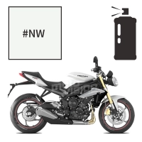 Peinture tricouche en spray triumph crystal white pearl 675 street triple 2011-2016 