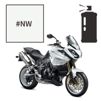 Peinture tricouche en spray triumph crystal white pearl 1050 tiger 2011-2013