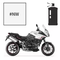 Peinture tricouche en spray triumph crystal white pearl 1050 tiger sport 2014