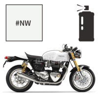 Peinture tricouche en spray triumph crystal white pearl 1200 thruxton r 2018-2019