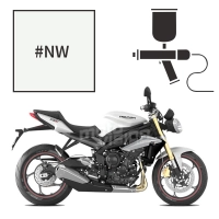 Peinture tricouche triumph crystal white pearl 675 street triple 2011-2016