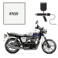 Peinture tricouche triumph crystal white pearl 800 bonneville 2011-2014