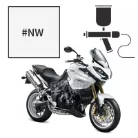 Peinture tricouche triumph crystal white pearl 1050 tiger 2011-2013