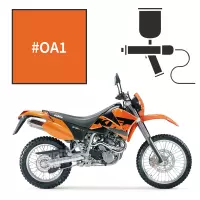 Peinture tricouche ktm adrenaline orange ktm 640 lc4 supermoto enduro adventure prestige 1999-2007
