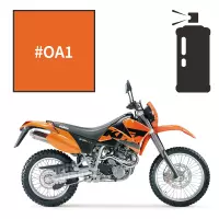Peinture tricouche en spray adrenaline orange ktm  640 lc4 supermoto enduro adventure prestige 1999-2007
