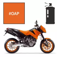 Peinture tricouche en spray adrenaline orange pearl ktm duke ii 640 1997-2007