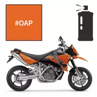 Peinture tricouche en spray adrenaline orange pearl ktm 950 lc8 supermoto r 2005-2010