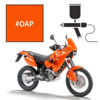 Peinture tricouche adrenaline orange pearl ktm 640 lc4 adventure 2005-2007