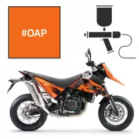 Peinture tricouche adrenaline orange pearl ktm lc4 690 supermoto 2007-2012