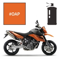 Peinture tricouche en spray adrenaline orange pearl ktm 990 lc8 supermoto r 2005-2010