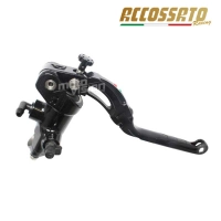 Maître cylindre de frein avant avec levier flip up accossato - aluminium forgé - 16x16 mm