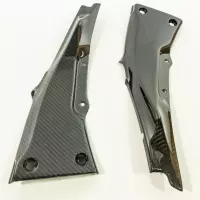 Cache sous cadre carbone brillant kawasaki zx10r 2011-2017