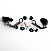 Paire de rétroviseurs sur embout de guidon alu cnc