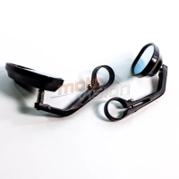 Paire de rétroviseurs sur embout de guidon alu cnc