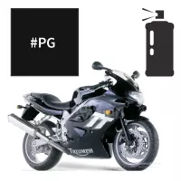 Peinture en spray triumph jet black tt 600 2002-2003