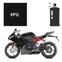 Peinture en spray triumph jet black 675 daytona & daytona r 2007-2016