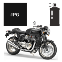 Peinture en spray triumph jet black 1200 thruxton & thruxton r 2006-2018