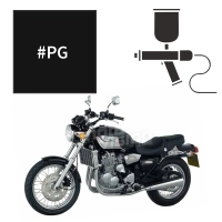 Peinture triumph jet black 900 adventurer 1998-2001