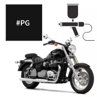 Peinture triumph jet black 800 bonneville america 2002-2006