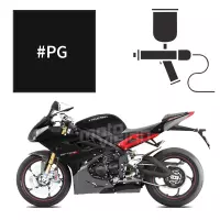 Peinture triumph jet black 675 daytona & daytona r 2007-2016