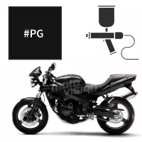 Peinture triumph jet black speed four 2003-2005