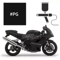 Peinture triumph jet black 955i daytona 1999/2003-2006