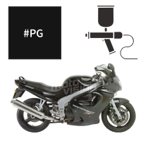 Peinture triumph jet black 955i sprint st 1999-2000