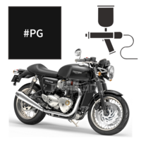 Peinture triumph jet black 1200 thruxton & thruxton r 2006-2018