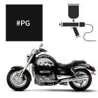 Peinture triumph jet black 2300 rocket iii 2004-2006