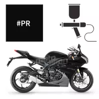 Peinture triumph phantom black pearl 675 daytona 2010-2014