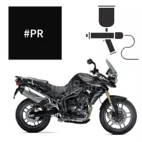 Peinture triumph phantom black pearl 800 tiger 2011-2014