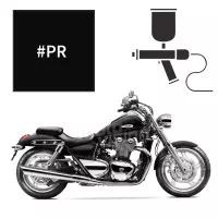 Peinture triumph phantom black pearl 1600 thunderbird 2011-2016