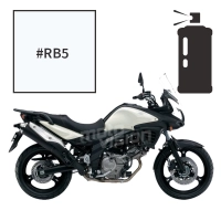 Peinture tricouche en spray suzuki pearl bracing white 650 v-storm 2014