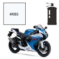 Peinture tricouche en spray suzuki pearl bracing white 750 gsx-r 2013-2014