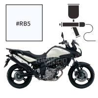 Peinture tricouche suzuki pearl bracing white 650 v-strom 2014