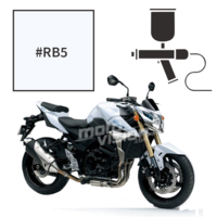 Peinture tricouche suzuki pearl bracing white 750 gsr 2016