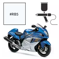 Peinture tricouche suzuki pearl bracing white 1300 gsx-r hayabusa 2016