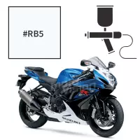 Peinture tricouche en spray suzuki pearl bracing white 600 gsx-r 2014
