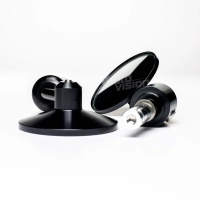 Paire de rétroviseurs adaptables en aluminium  noir (universels)