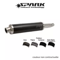 Echappement spark ducati monster 600/900 1993-2001 modèle rond / finition carbone / la paire / position basse,