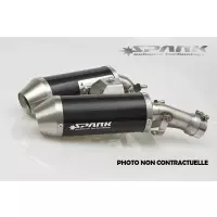 Echappement spark ducati 851 strada 900ss 1991-1995 modèle rond / finition carbone / la paire / position basse