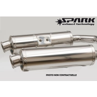 Echappement spark inox (la paire) pour ducati monster 2002 - 2009