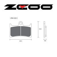 Plaquette de frein type "endurance" zcoo zrm-s001ex-c